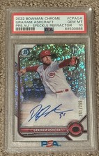 2022 GRAHAM ASHCRAFT BOWMAN CHROME SPECKLE AUTO AUTOGRAPH 1st /299 PSA 10 GEM