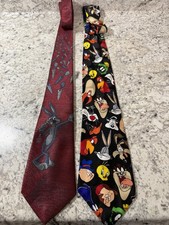 Vintage 90s Unique WB Looney Tunes/ Bugs Bunny Mens Neck Tie by Balancine EUC