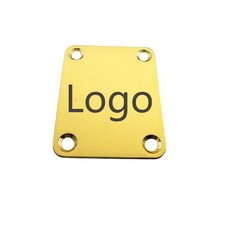 Customized Engraved Etched Guitar Neck Plate Logo Personalized Fit Fender