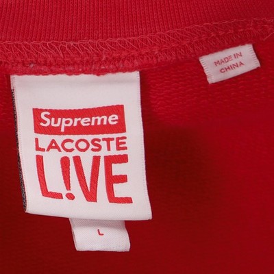 Supreme X Lacoste Crewneck Sweater In Cotton Women Red L | eBay