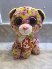 NEW Ty Beanie Boos 6” LAINEY the Leopard Stuffed Animal Plush Glitter Ears