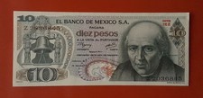 BANCONOTA 10 PESOS 1977 MESSICO - FDS [F818]