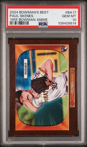 PAUL SKENES 2024 Bowman's Best 1955 BOWMAN ANIME Rookie BA-17 - PSA 10 Gem Mint