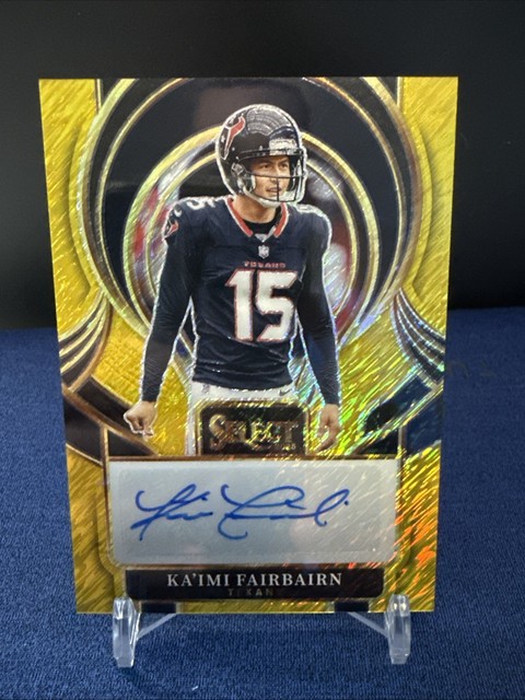Kaimi "Ka'imi" Fairbairn 2025 Select GOLD WAVE AUTO #d 8/10 RARE Texans SIP-KFN