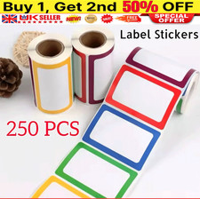 250 x Contents Stickers.  45 x 25mm.  Food Jars, Freezer Bags, Sticky Labels