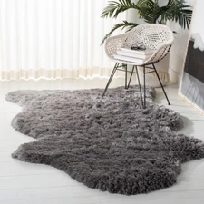 SAFAVIEH Arctic Shag Collection SG270G Handmade Grey Rug