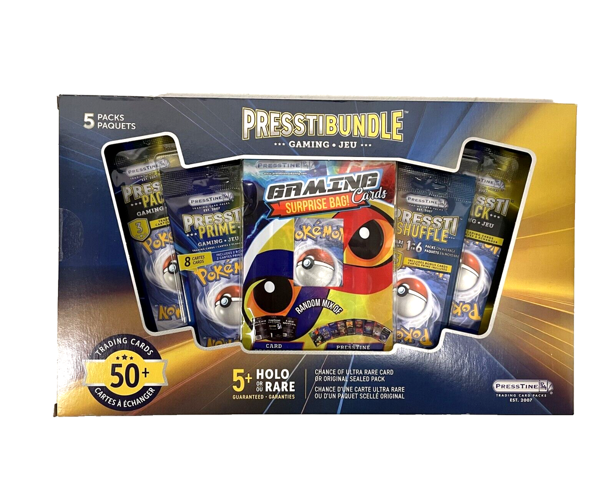 TGC Pokmon Mystery Bundle 50+ Cards Holo Rare Presstibundle Gaming New  Sealed