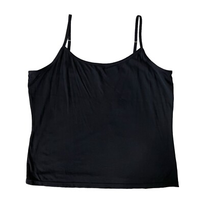 Daisy Fuentes Camisole Womens Plus 3X Black Adjustable Straps Stretch Tank Top