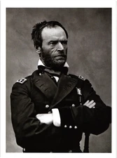 Oversized Postcard Civil War Major General William T. Sherman