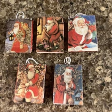 Dollhouse Miniature Christmas Santa Claus Gift Bag Lot