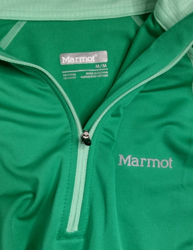 Marmot Elance Pullover Women's Lush Green Half Zip Lightweight Medium Outdoor - Picture 2 of 10