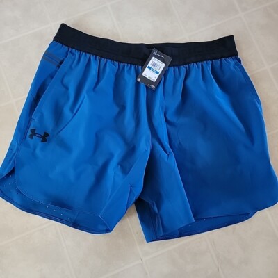 Under Armour Shorts Mens Extra Large Blue Vanish Elite 6'' Running Active NEW