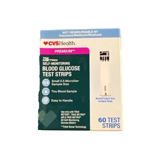 CVS Blood Glucose Test Strips True Metrix 60 CT EXP 03/29/26 New