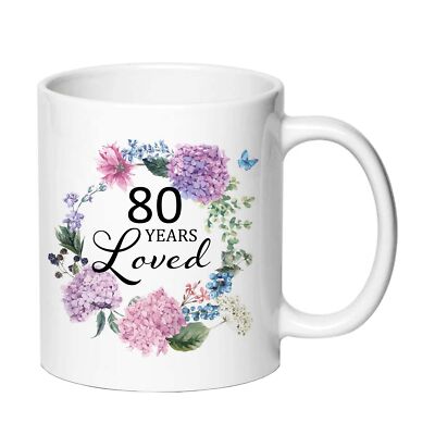 Taza café para el 80.º cumpleaños, regalo para mamá, abuela o esposa de 80 años