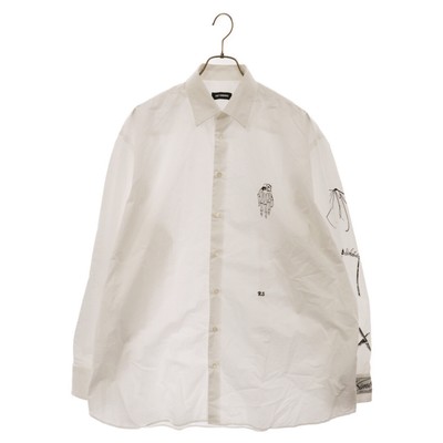 RAF SIMONS 21AW GOTHIC BIG FIT SHIRT LONG SLEEVE WHITE 212-M293A 