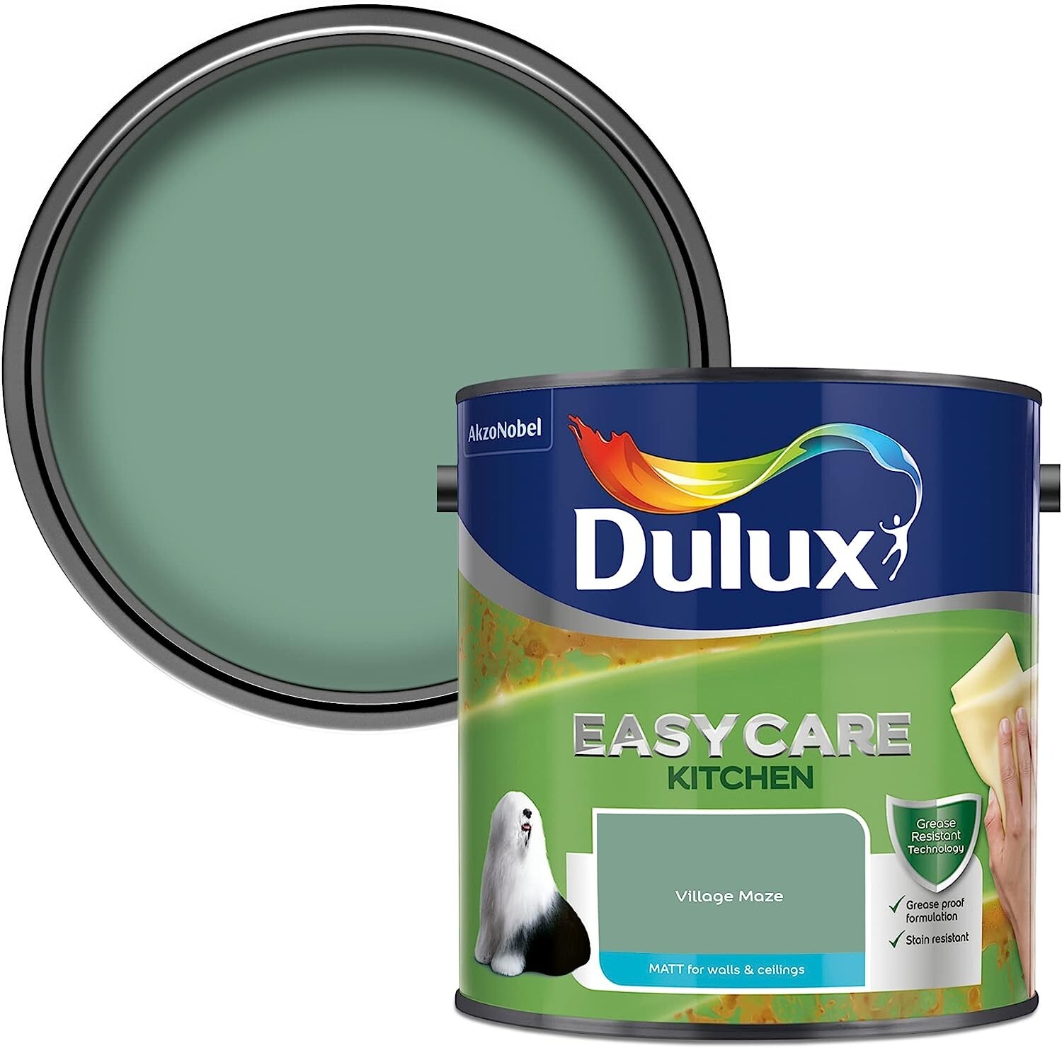 B&Q - Easycare Kitchen Village Maze Matt Wall Paint2.5L - Image 2