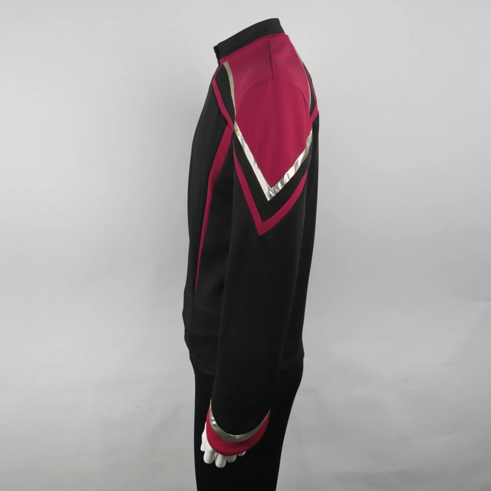 Cosplay Almirante JL Picard Rojo Dorado Rayas Uniforme Flota Inicial Top Camisas Disfraces Foto 4 de 4