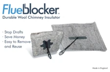 Rectangle Flueblocker Chimney Draft Stopper, Wool Chimney Sheep