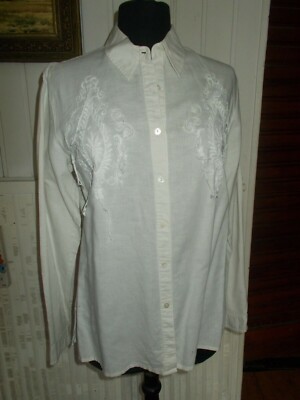 Robe chemise blanche en lin marque MANOR sans manches 44 | Kaufen auf