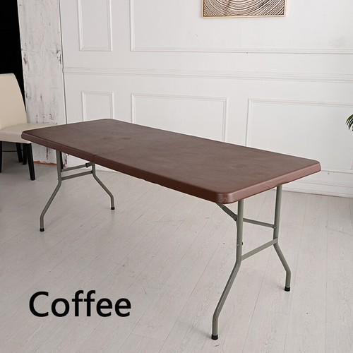 Rectangle Table Cover Waterproof Elastic Fit Tablecloth PVC Oil Proof Protector - Picture 24 of 27