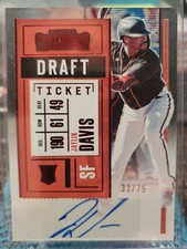 2020 Contenders Jaylin Davis Draft Ticket Rookie Auto  Red #/75 RC Autograph 