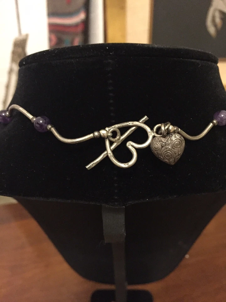 Collar Gargantilla Druzy Amatista Púrpura Suave Artesanal Hecho a Mano Foto 3 de 3