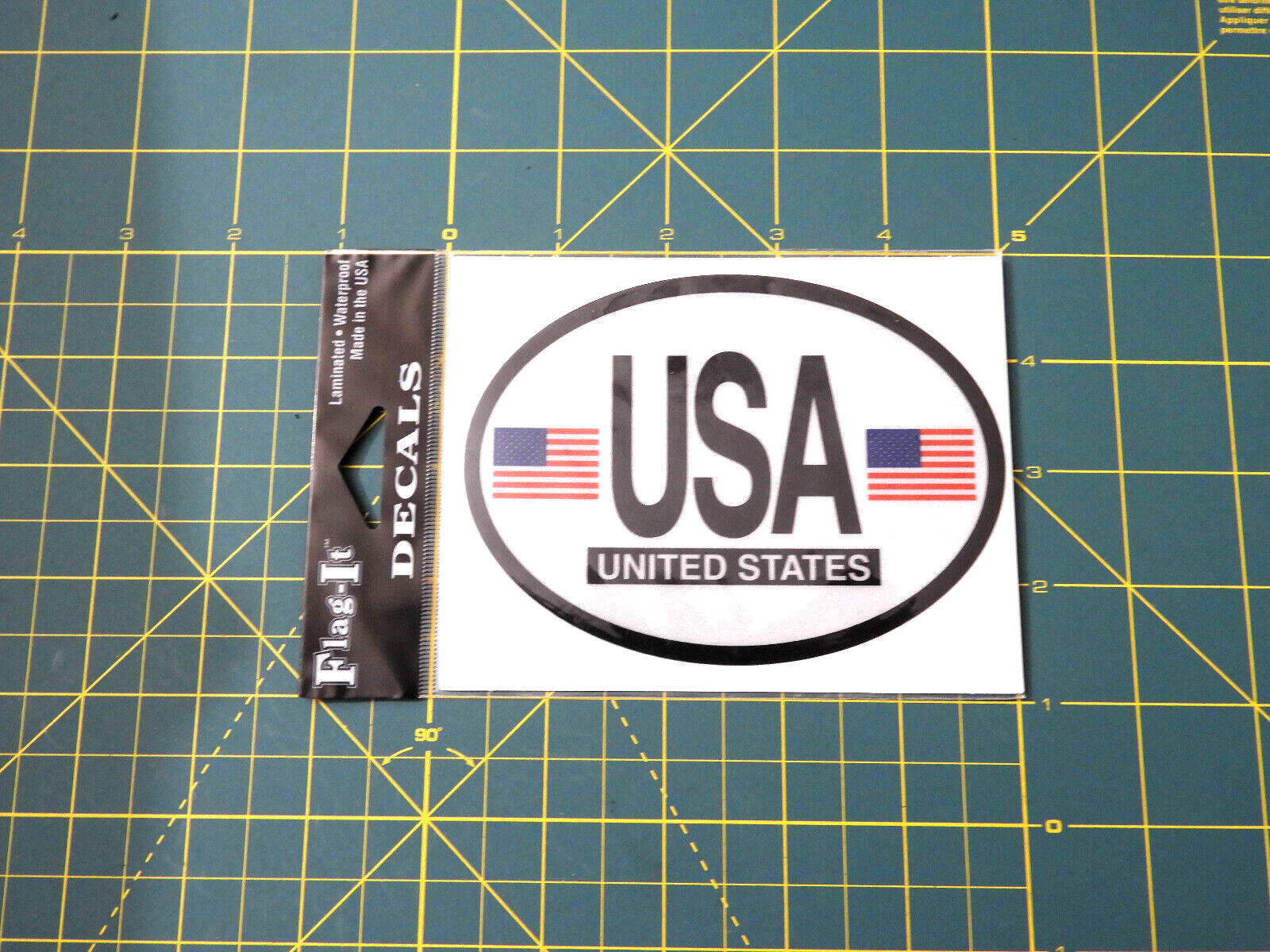 Oval USA Sticker Euro Styled Decal Vinyl Car Window Bumper RV - Made in ...