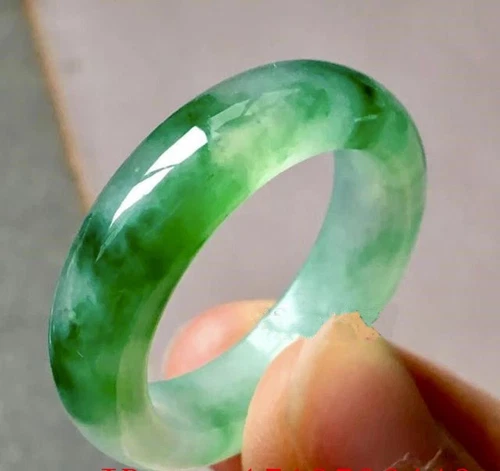 Natural Green Hetian Jade Rings Women Men Fine Jewelry Charms Wedding Bands Ring - Bild 12 von 35