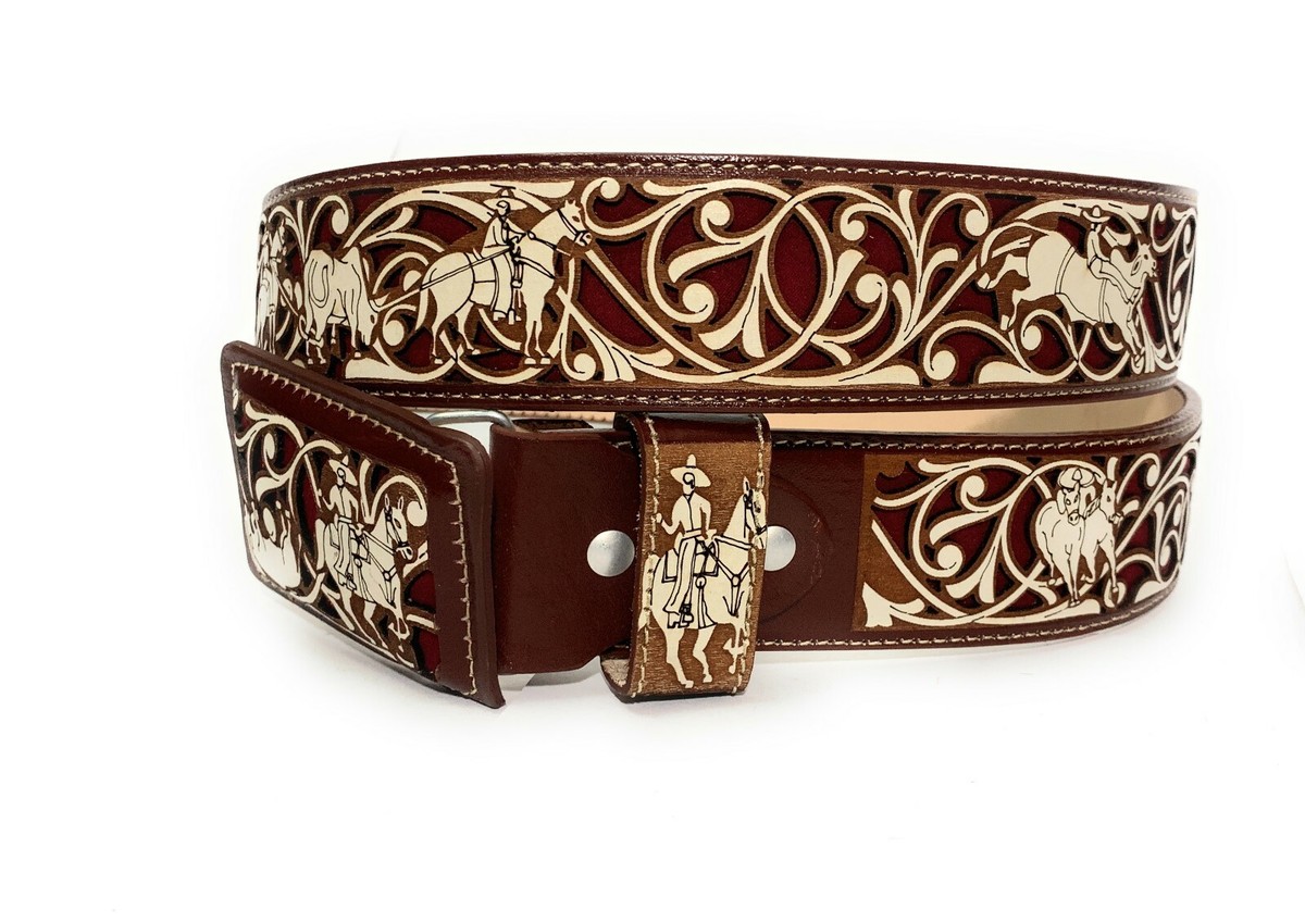 merucarishoshinsha【Ryt】　ベルト　belaro-84 MEN'S WESTERN LEATHER BELT. COWBOY RODEO BELT. CINTO VAQUERO