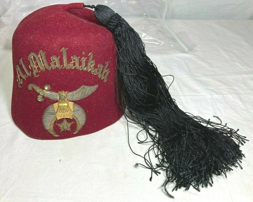 Al Malaikah Temple Shriner Fez Hat 