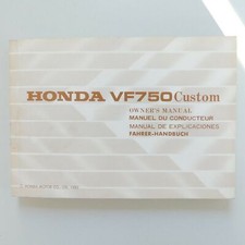 Honda VF 750 Custom Handbuch Bedienungsanleitung Manual Fahrerhandbuch 2 B0308