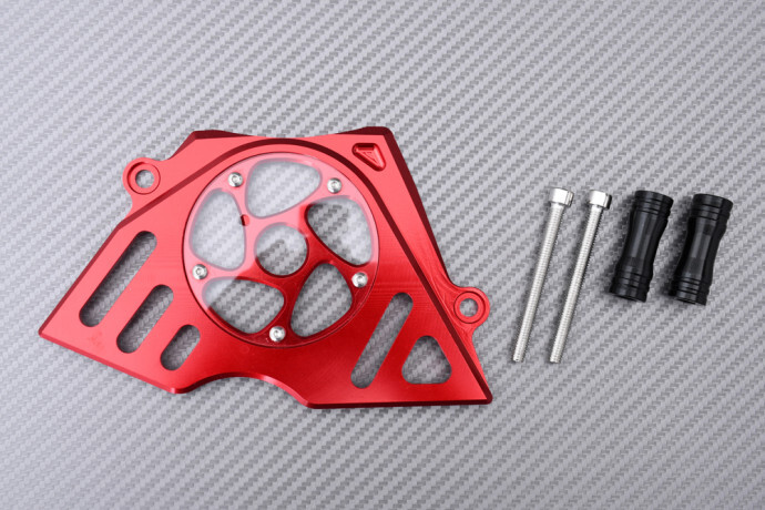Cache pignon sortie de boite Honda CBR 250R évite l'encrassement du moteur rouge