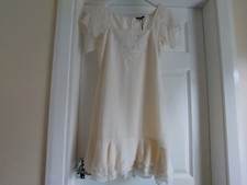Dress“Ted Baker “Cut work Silk Ivory Size: 1, XS, 8 ( UK ) Eur 34,US 4 SALE