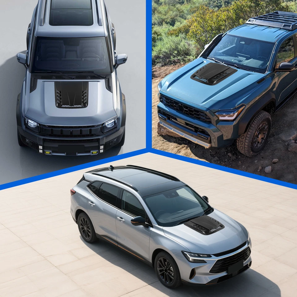 FOR Ford Escape Decorative Air Flow Intake Hood Scoop Vent Turbo Bonnet Cover - Image 2 of 4