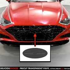 Smoke Ppf Tint Front Emblem Decal Overlay ppf Vinyl For Hyundai Sonata 2019-2023