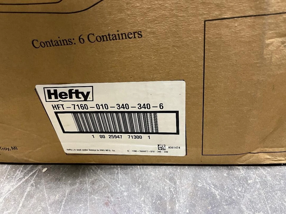 HEFTY HF7160-010-340-340-6 storage container QTY 6 - Image 3 of 4