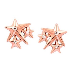 Chrysalis-Charmed-14K-Rose-Gold-Flashed-Brass-Lucky-Star-Stud-Earrings