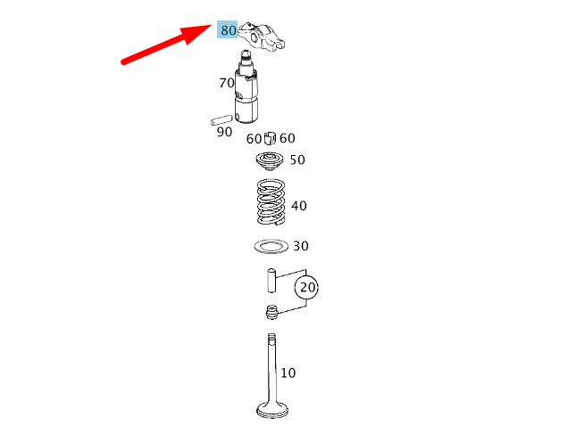 Culbuteur à rouleaux pour culasse MB SLK R172 A1520500141