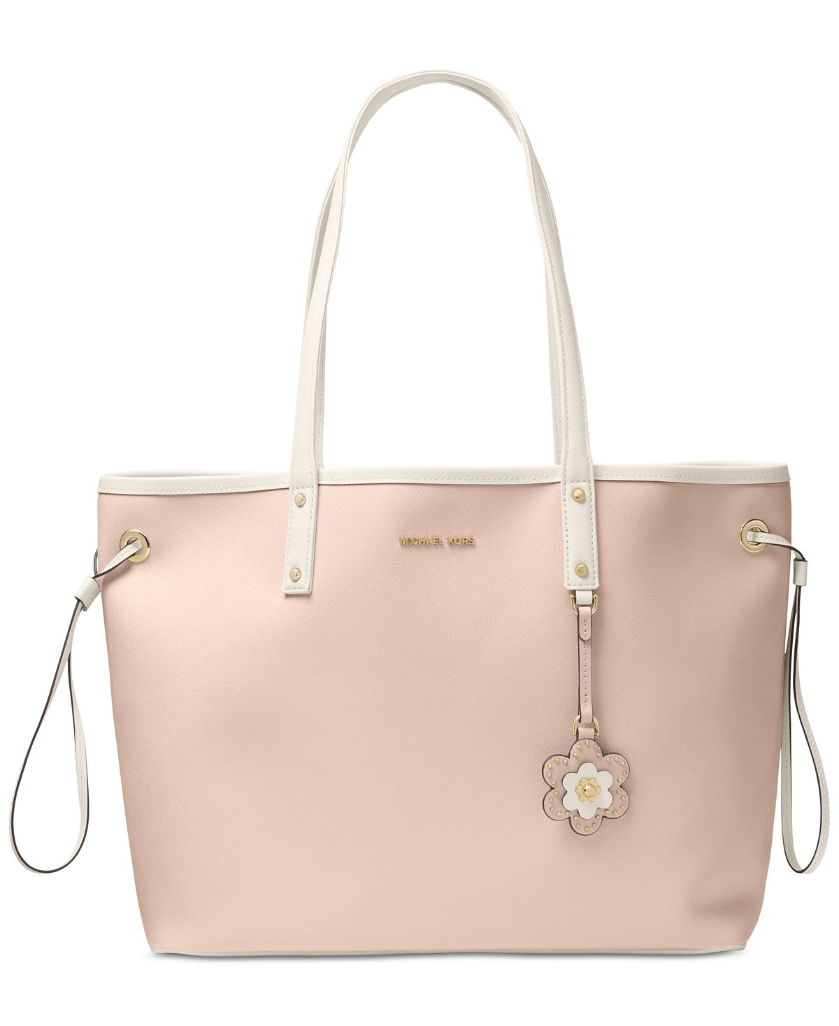 Michael Kors Carter Large Reversible Tote Bag Soft Pink Faux Leather New Sealed