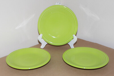 Vintage Fiestaware Chartreuse Green Salad Dessert Plates Fiesta