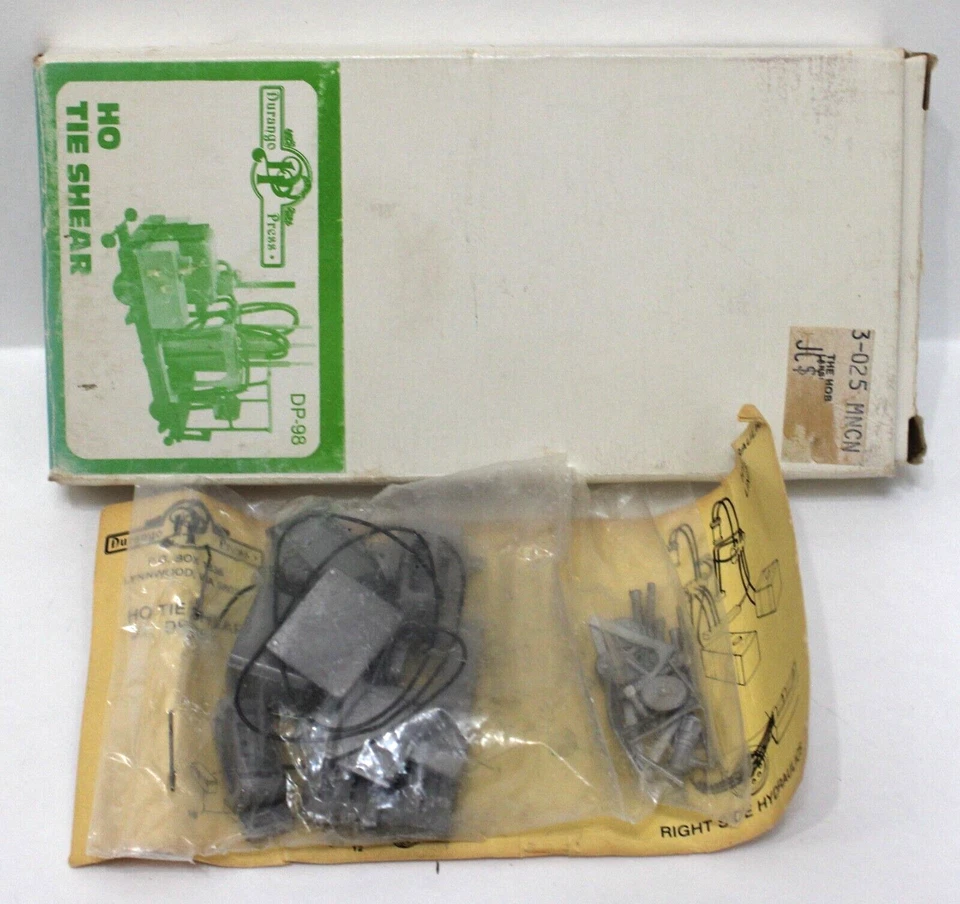 Durango Press HO DP-98 Fairmont Tie Shear Cast Metal Craftsman Kit NIB (older) - Image 2 of 3