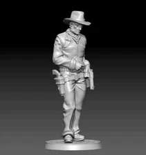 1/24 resin figures model 3D printing of cowboy shooter killer unassembled