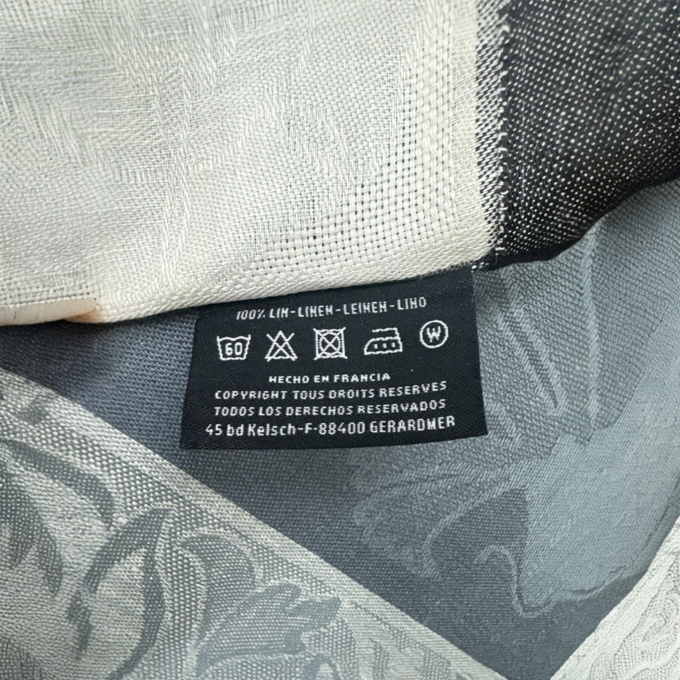 Le Jacquard Francais Runner Ottomane Ardoise Slate Linen 20 X 59 NWT - Image 4 of 4