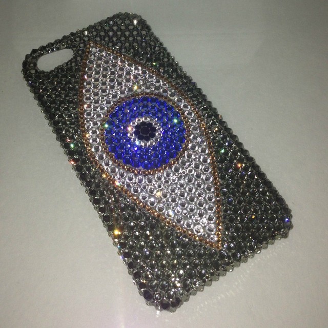 Evil Eye Crystal BLING CASE FOR IPHONE MAX Made with SWAROVSKI ELEMENTS
