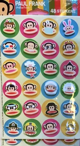 Paul Frank 48 Stickers Small 3D Julius Monkey 2010 American Greeting Craft π - Picture 2 of 5