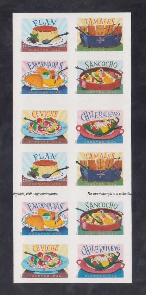 US Stamp #5192-97 Delicioso Booklet, Miscut, Imperf Between Outer Margins XF NH - Image 2 of 2