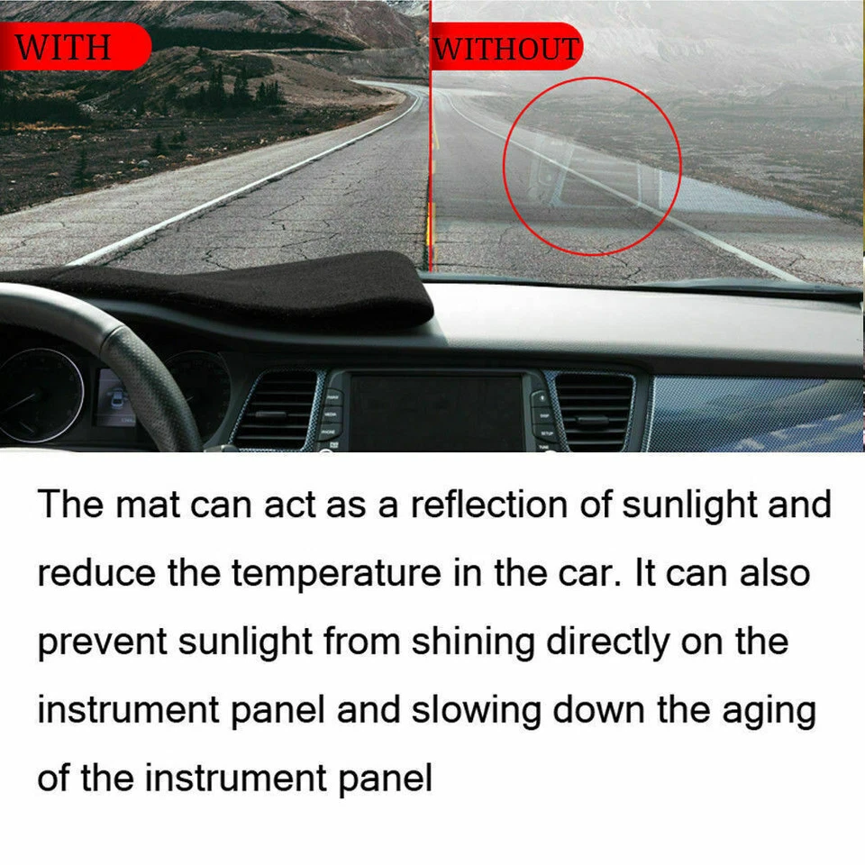 For Volvo S60 V60 2011-2016 Non-slip Dash Board Cover Mat Dashboard Carpet 1PCS Foto 4 de 4