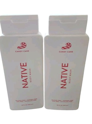 2x Native Body Wash Candy Cane Limited Edition 18 Oz Sulfate-Free Paraben-Free