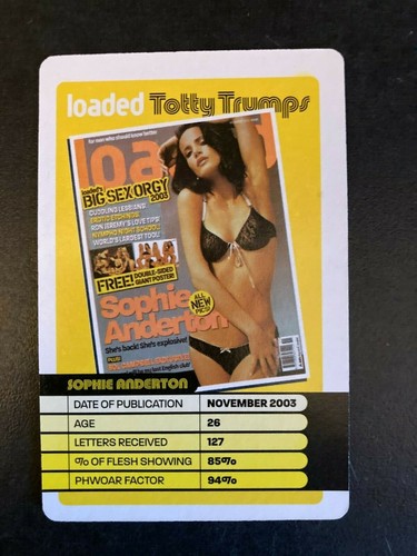Totty Trumps 10 Years Of Loaded Magazine Model Trading Cards Pick Your Own Card - Picture 2 of 31