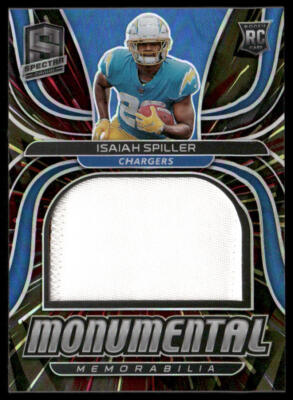 Isaiah Spiller 2022 Panini Spectra Monumental Memorabilia Hyper #MME-ISP MEM /75